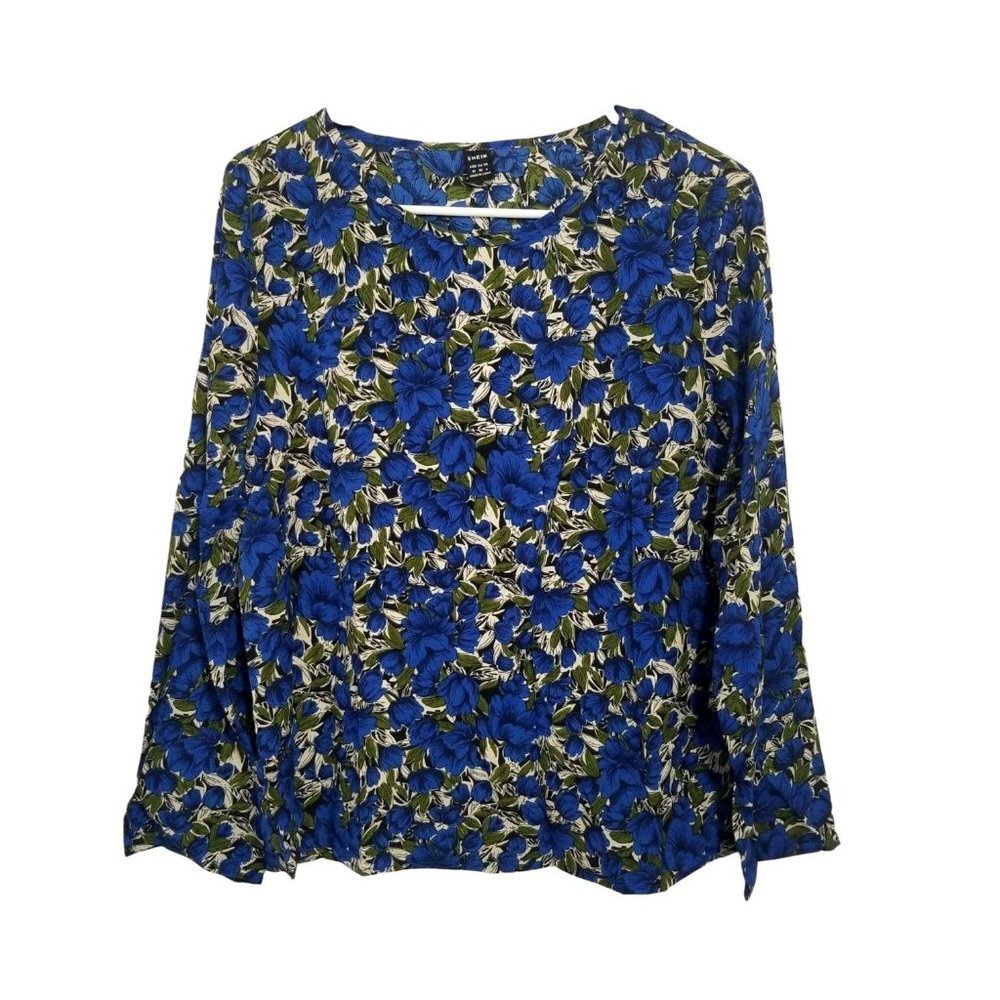 NEW SHEIN Curve Floral Long Sleeve Top Size M